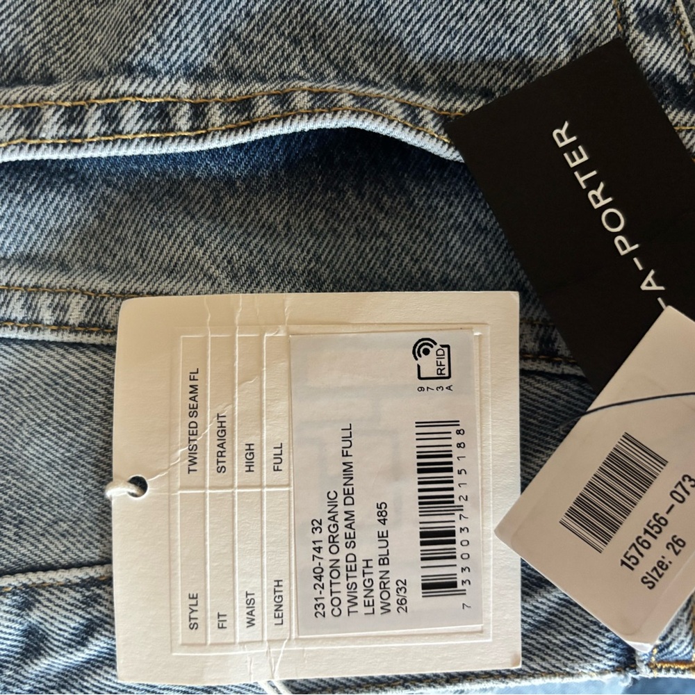 NWT Toteme Twisted Seam high-rise straight-leg jeans - Picture 3 of 9